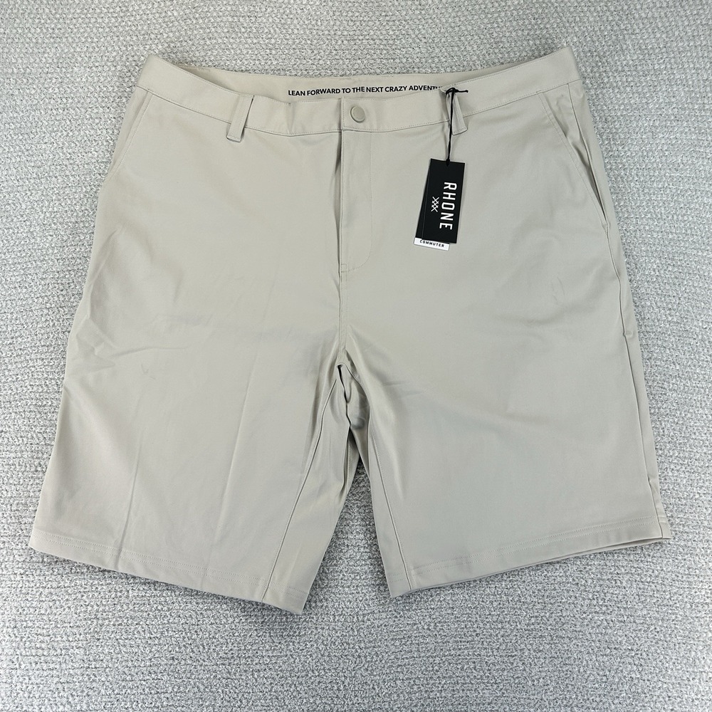Rhone Commuter Short 11" Mens Size 40 Stone FlexKnit Golf Chino Performance